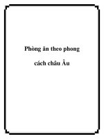 Phòng ăn theo phong cách châu Âu ppt