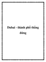 Dubai - thành phố thẳng đứng pdf