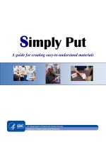 Simply Put: A guide for creating easy-to-understand materials ppt