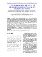 Ứng dụng phương pháp GIS và mô hình hoá môi trường vào đánh giá tác động môi trường pot