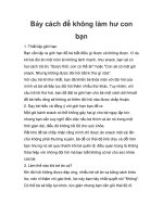 Bảy cách để không làm hư con bạn potx