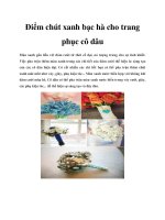 Điểm chút xanh bạc hà cho trang phục cô dâu doc