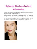 Hướng dẫn đánh kem nền cho da khô mùa đông ppt
