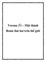 Verona (Ý) - Một thành Rome thứ hai trên thế giới docx