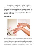 Những công dụng làm đẹp của sáp mỡ potx