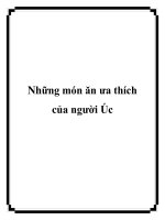 Những món ăn ưa thích của người Úc docx
