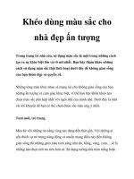 Khéo dùng màu sắc cho nhà đẹp ấn tượng pot