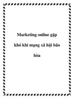 Marketing online gặp khó khi mạng xã hội bão hòa pptx