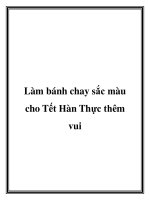 Làm bánh chay sắc màu cho Tết Hàn Thực thêm vui doc