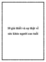 10 giả thiết và sự thật về sức khỏe người cao tuổi docx