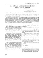 Đặc điểm lâm sàng suy giảm nhận thức trong bệnh Alzheimer docx