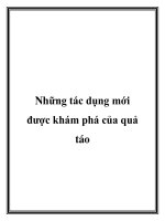 Những tác dụng mới được khám phá của quả táo docx