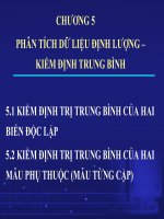 PHÂN TÍCH DỮ LIỆU ĐỊNH LƯỢNG – KIỂM ĐỊNH TRUNG BÌNH pptx