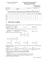 ĐỀ THI KẾT THÚC HOC PHẦN K37 MÔN ĐẠI SỐ TUYẾN TÍNH Mã thi 134 potx