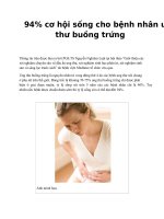 94% cơ hội sống cho bệnh nhân ung thư buồng trứng pot