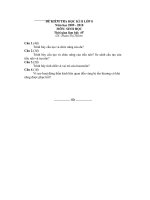 Đề thi sinh học 8 học kỳ II có đáp án