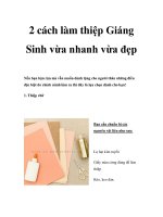 2 cách làm thiệp Giáng Sinh vừa nhanh vừa đẹp potx