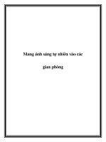 Mang ánh sáng tự nhiên vào các gian phòng pptx