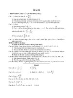 Đề ôn thi tốt nghiệp trung học phổ thông môn toán - Đề 34 potx