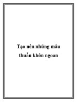 Tạo nên những mâu thuẫn khôn ngoan doc