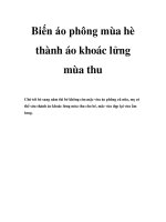 Biến áo phông mùa hè thành áo khoác lửng mùa thu pdf