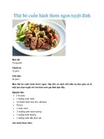 Thịt bò cuốn hành thơm ngon tuyệt đỉnh pot