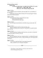 Đề thi Olympich môn đại lý doc