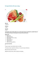 Cá ngừ đút lò xốt rượu vang docx