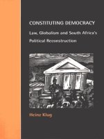 CONSTITUTING DEMOCRACY Law, Globalism and South Africa''''s Political Reconstruction pot