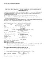 PHƯƠNG PHÁP HÀM SỐ VỚI CÁC BÀI TOÁN PHƯƠNG TRÌNH CÓ CHỨA THAM SỐ pot