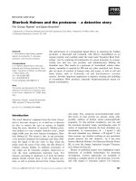 Báo cáo khoa học: Sherlock Holmes and the proteome ) a detective story Pier Giorgio Righetti1 and Egisto Boschetti2 potx