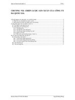 CHIẾN lược sản XUẤT của CÔNG TY đa QUỐC GIA