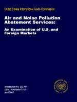Air and Noise Pollution Abatement Services: An Examination of U.S. and Foreign Markets ppt