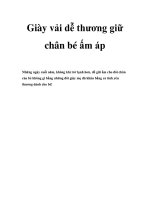 Giày vải dễ thương giữ chân bé ấm áp ppt