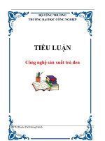 TIỂU LUẬN: Công nghệ sản xuất trà đen potx