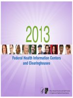 Federal Health Information Centers and Clearinghouses 2013 docx