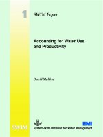 SWIM Papers - Accounting for Water Use and Productivity ppt
