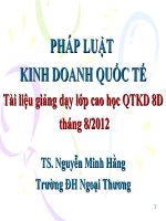 CHẾ ĐỊNH HỢP ĐỒNG KINH DOANH QUỐC TẾ - Phần 2: Chế định hợp đồng kinh doanh quốc tế potx