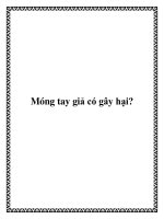 Móng tay giả có gây hại? pdf