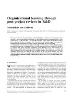 ORGANIZATIONAL LEARNING THROUGH POST-PROJECT REVIEWS IN R&D doc