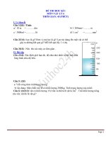 ĐỀ THI HOC KÌ I MÔN VẬT LÝ 6 doc