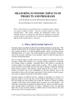 MEASURING ECONOMIC IMPACTS OF PROJECTS AND PROGRAMS pdf