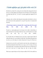 5 kinh nghiệm quý giá phát triển web 2.0 docx