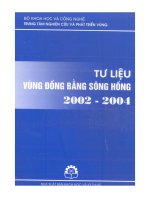 Tư liệu đồng bằng Sông Hồng 2002- 2004 potx