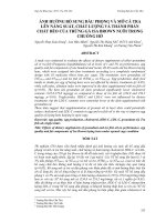 ẢNH HƯỞNG BỔ SUNG DẦU PHỌNG VÀ MỠ CÁ TRA LÊN NĂNG SUẤT, CHẤT LƯỢNG VÀ THÀNH PHẦN CHẤT BÉO CỦA TRỨNG GÀ ISA BROWN NUÔI TRONG CHUỒNG HỞ docx