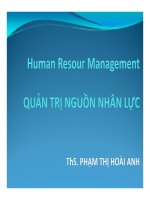 QUẢN TRỊ NHÂN SỰ - CHƯƠNG III pptx