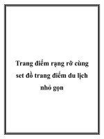 Trang điểm rạng rỡ cùng set đồ trang điểm du lịch nhỏ gọn pdf
