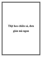 Thịt heo chiên sả, đơn giản mà ngon pptx