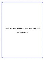 Rèm cửa lung linh cho không gian sống của bạn đón thu về potx
