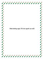 Dinh dưỡng ngày Tết cho người cao tuổi doc